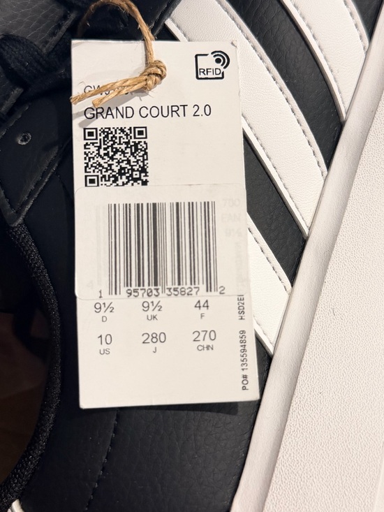 adidas Black & White Grand Court Sneakers main image 4
